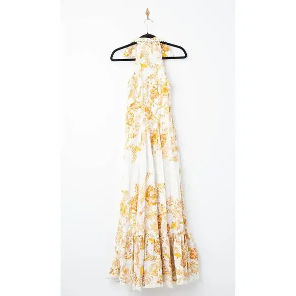 HEMANT AND NANDITA Tora Long Belt Buckle Dress in Off White - Picture 6 of 11